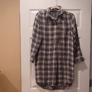 Madewell Checkered Shirt Dress
